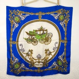 Vintage Echo royal coach silk scarf lion head carriage rare carriage motif